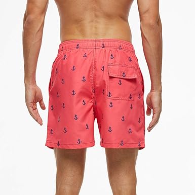 Mens Swim Trunks Quick Dry Boardshorts with Mesh Lining Above Knee Swimwear Bathing Suits