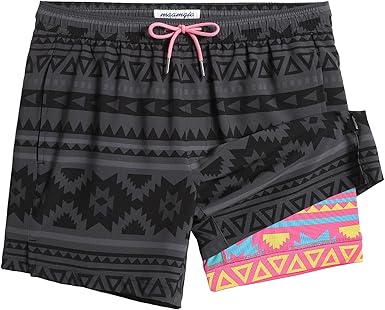Mens Oversized  5 Inch Stretch Swimming Shorts Compression Liner Swim Trunks Swimwear Bathing Suits Beach Wear Swim Suits