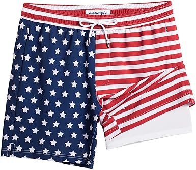 Deba Oversized 2 in 1 Mens Swim Trunks 7 Inch Swim Shorts Swim Suits Board Shorts