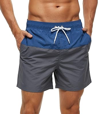 Men's Swim Trunks Quick Dry Beach Shorts with Pockets