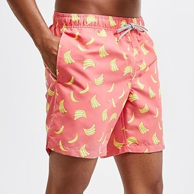 Mens Oversized Swim Trunks Quick Dry Swim Shorts with Mesh Lining Funny Swimwear Bathing Suits 7inch