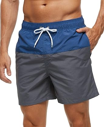 Men's Swim Trunks Quick Dry Beach Shorts with Pockets